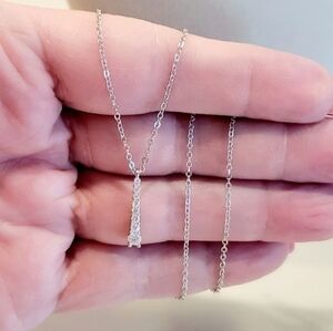 Sterling Silver Moissanite D Color 1.5 Carat Necklace Womens Jewelry